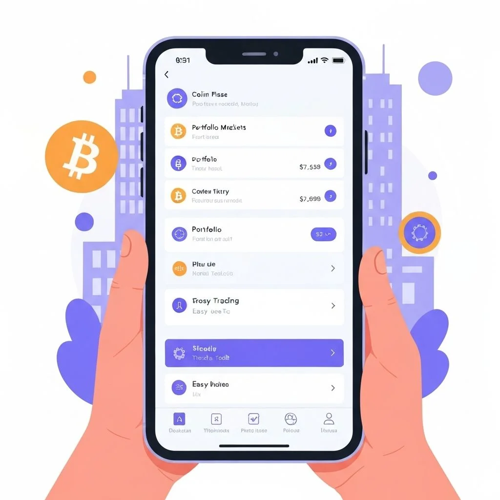 Coinbase mobile app interface
